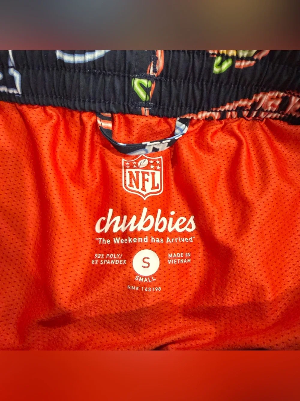 Chubbies NFL Chicago Bears Classic Swim Trunks 5.5” Like New